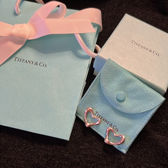 Tiffany Open Heart Clip On Earrings Set